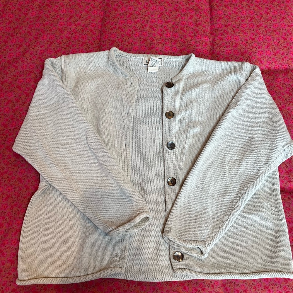L.L. Bean Gray Women's Cardigan Sweater